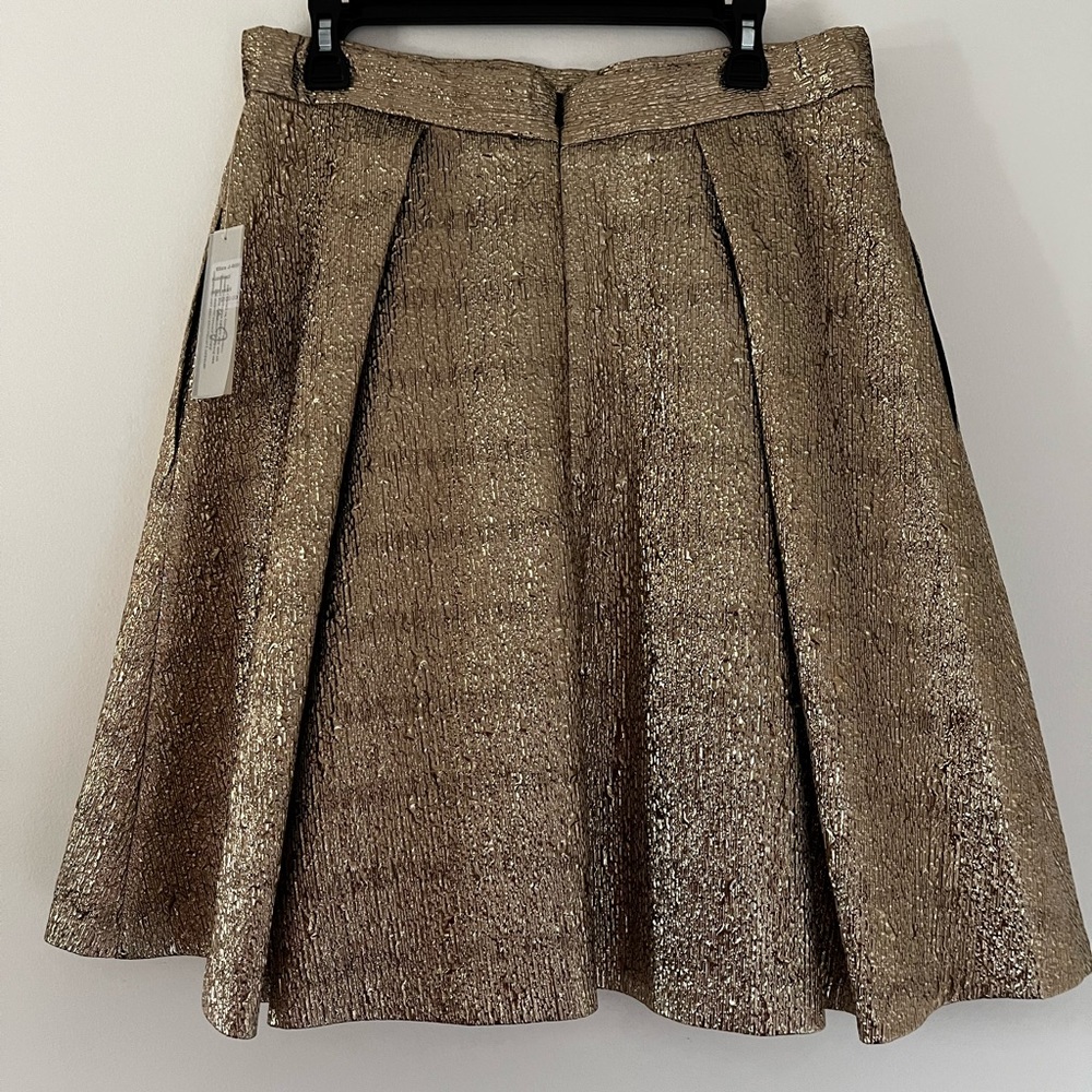 Eliza J Midi Bronze A-Line Skirt with Pockets - Picture 12 of 12